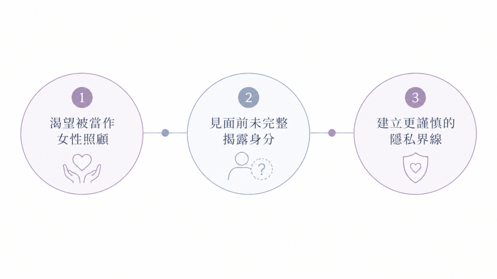 約會方式、身分揭露與安全界線_心路歷程圖